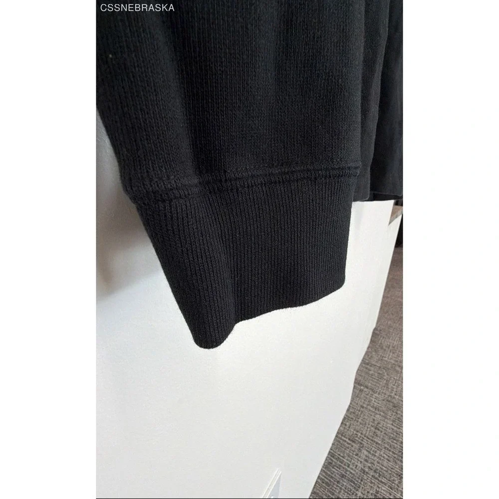 Polo Ralph Lauren Black cotton quarter-zip or half-zip sweater. - Size‎ XL